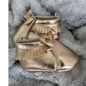 Child of Mine by Carter's Rose Gold Moccasins - 3-6 Month